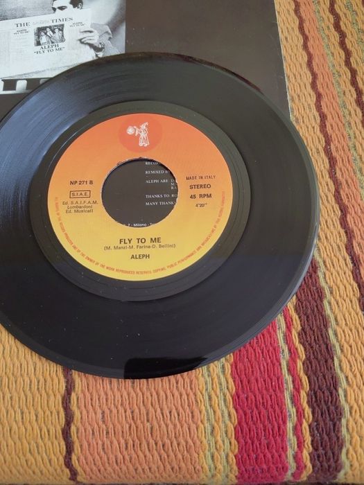 Aleph-Fly To Me, 7"singiel winylowy Italo disco