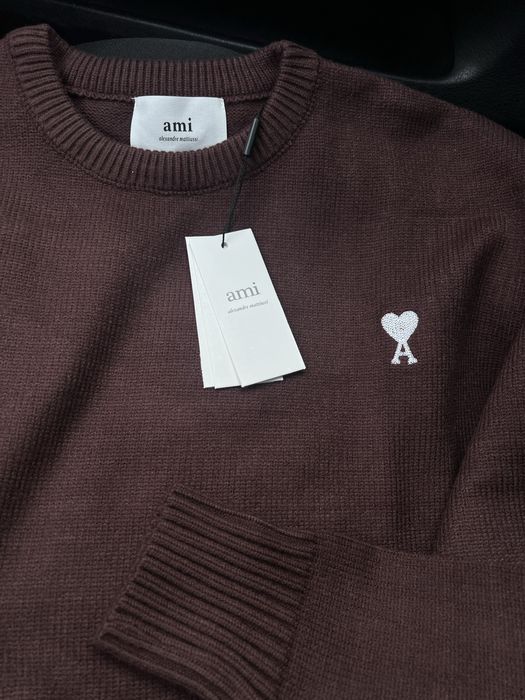 Свитер в стиле Ами амі Paris темный шоколад