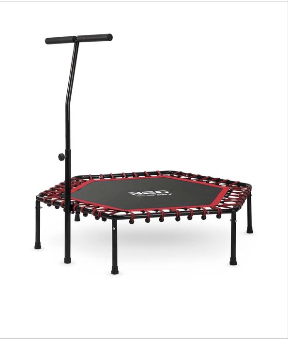 Trampolina fitness sześciokątna z uchwytem