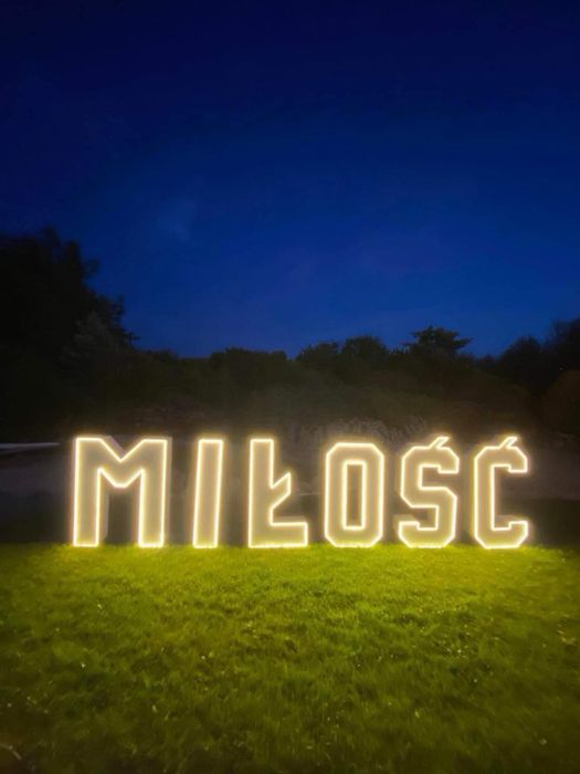 Napis Neon MIŁOŚĆ Nowość duzy dekoracja led