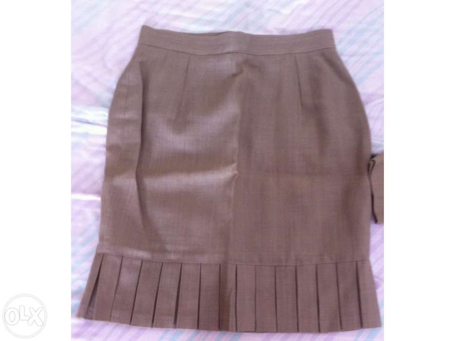 Tailleur de linho caqui