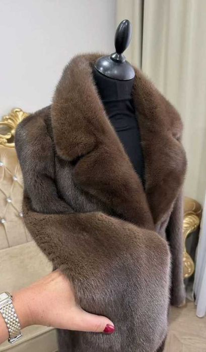 Шуба норковая новая 130см орех 42-44-46