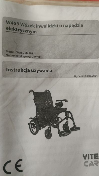 Wózek inwalidzki elektryczny W459