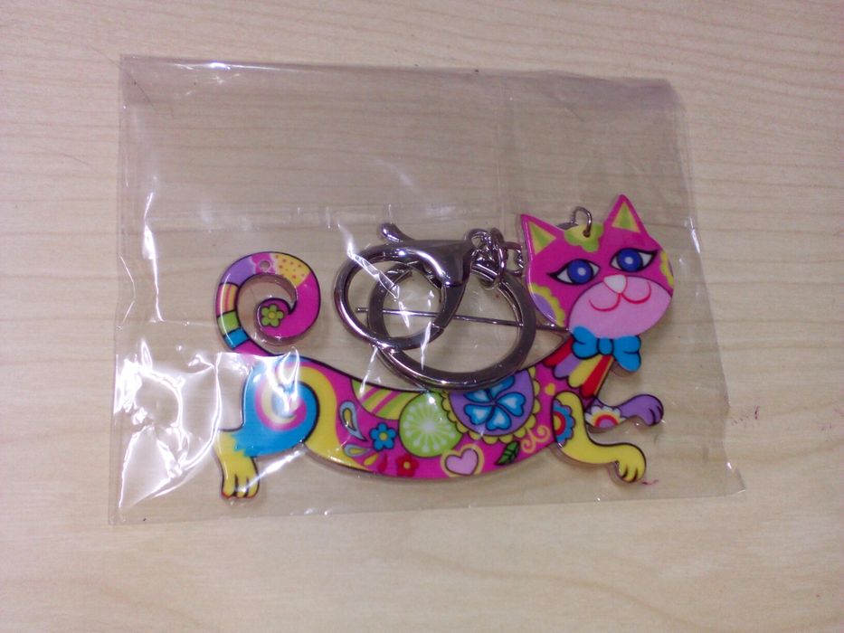 Gato: Porta Chaves Colorido.