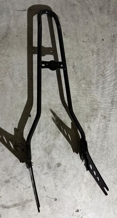 Sissy Bar King/Passenger Backrest 25" Detachable Luggage Rack for Harley-Davidson Softail Street Bob - Black