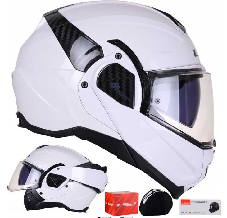 KASK LS2 FF910 ADVANT II biały i  czarny P/J pinlock S,M,L,XL,XXL,3XL