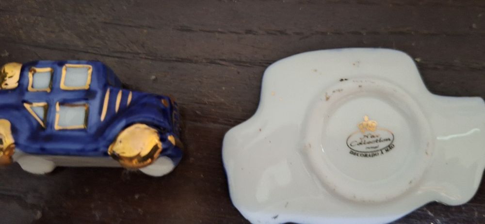 Carrinho  em loiça e prato