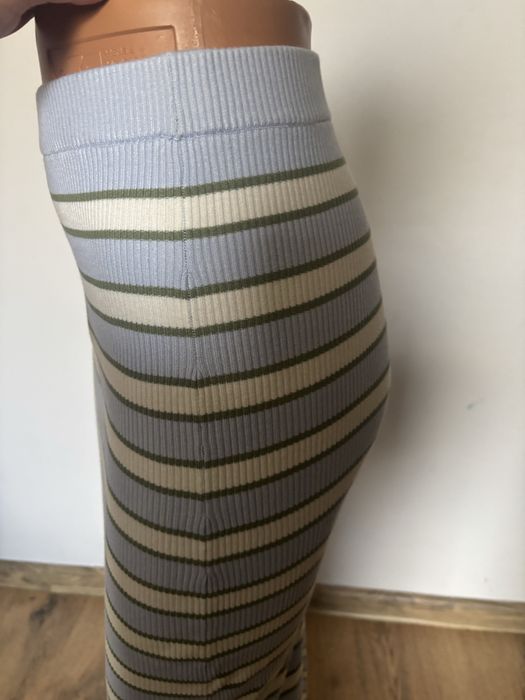 Spódnica w poziome paski z prążkowanego materiału Zara 36|S