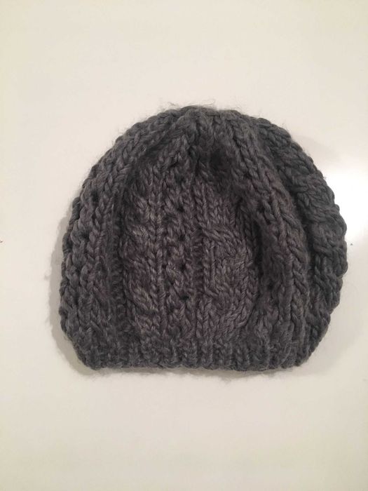 Gorro de malha cinzento H&M