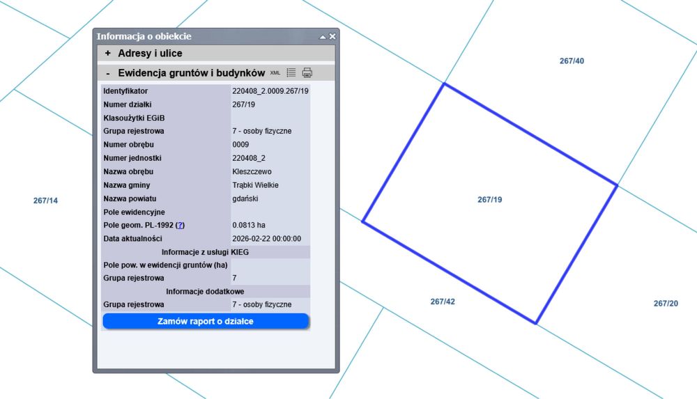Działka w pobliżu lasu