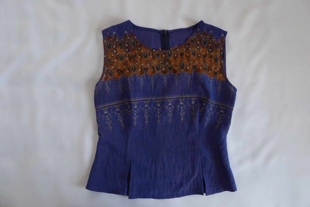 Bluzka i spódnica, piękny orientalny komplet DANA r. 38 UNIKAT VINTAGE