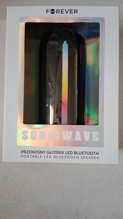 FOREVER Sonicwave, przenośny głośnik LED Bluetooth, 2x10 W