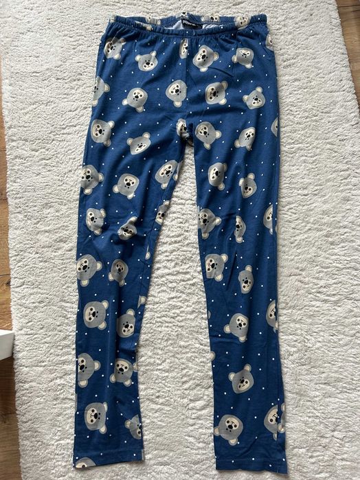 Spodnie dół od piżamy granatowe misie rozm 164 cm Nowe