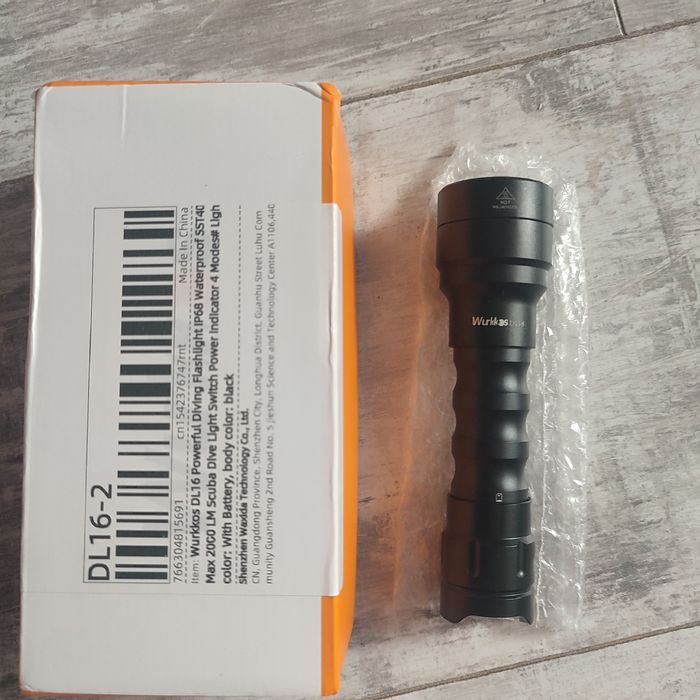Ліхтар wurkkos dl16, тактичний,для дайвінгу