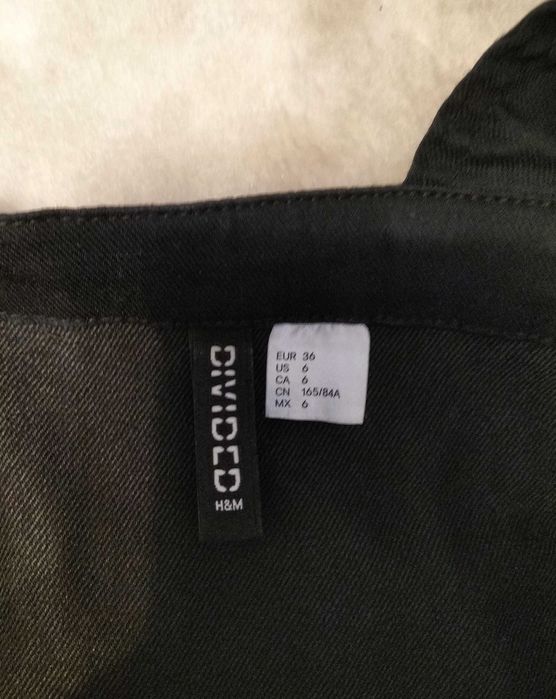 Vestido de alças preto, Tam. 36, H&M