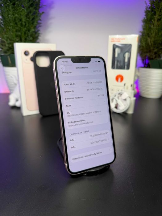 Smartfon Apple Iphone 13 | 128gb |100% bateria|Rozowy