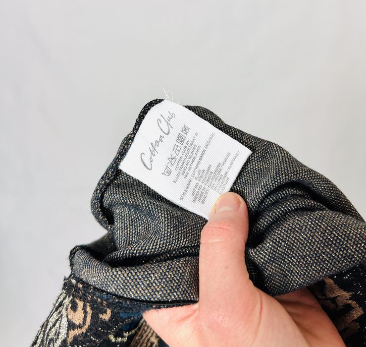 Czarno-kobaltowe spodnie w paisley XXL 44