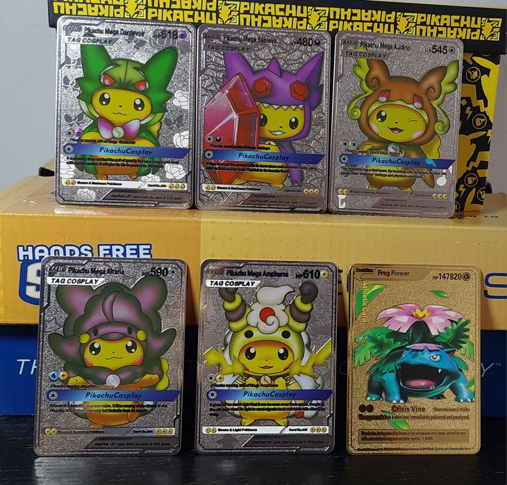 Cartas de Metal Pokemon feitas em Metal Verdadeiro NOVAS
