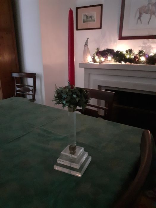 Castiçal em Acrilico e latão