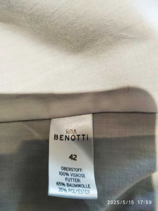 Granatowy żakiet w kropki Benotti 42 XL