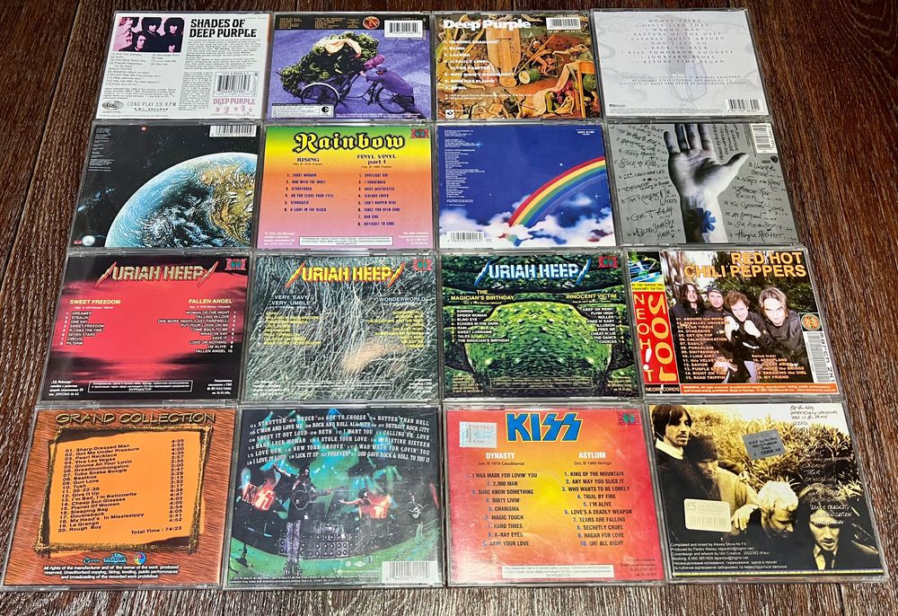 CD диски. Deep Purple. Rainbow. Uriah Heep. Kiss. Red Hot Chili Peppers.