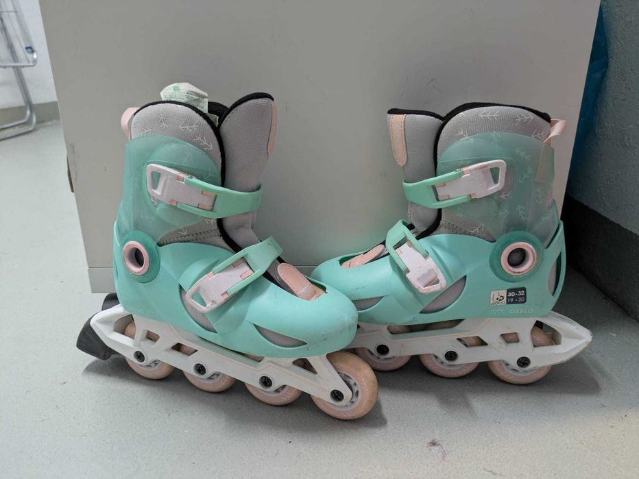 Patins + Proteções Criança (Oxelo – Tamanho 30-32)