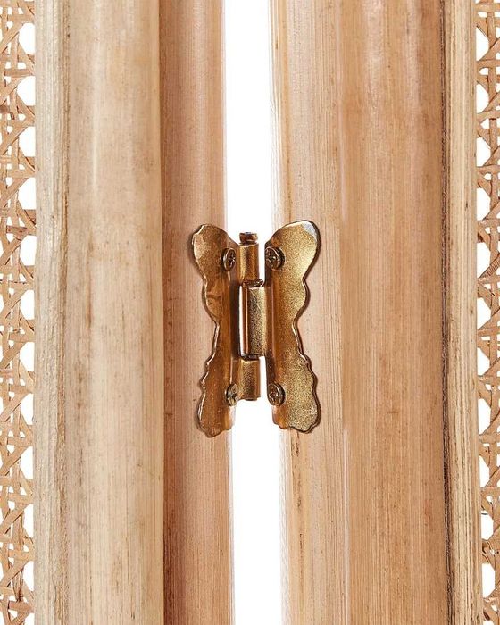 Beliani Cortona parawan rattanowy 3-panelowy jasnobrązowy