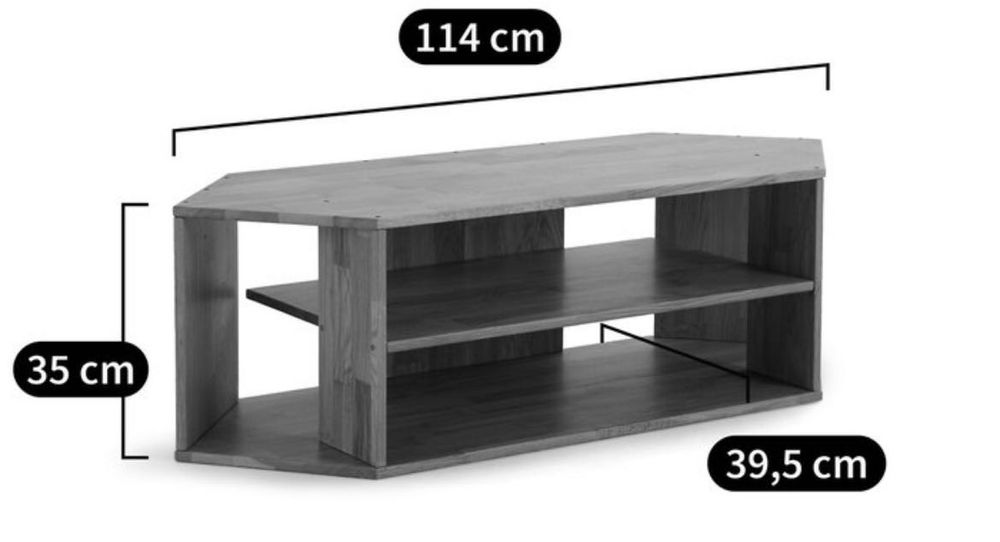 Móvel de canto para TV em madeira