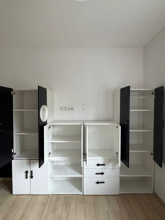 Zestaw szaf IKEA PLATSA 240 cm – szafy + regały + szuflady