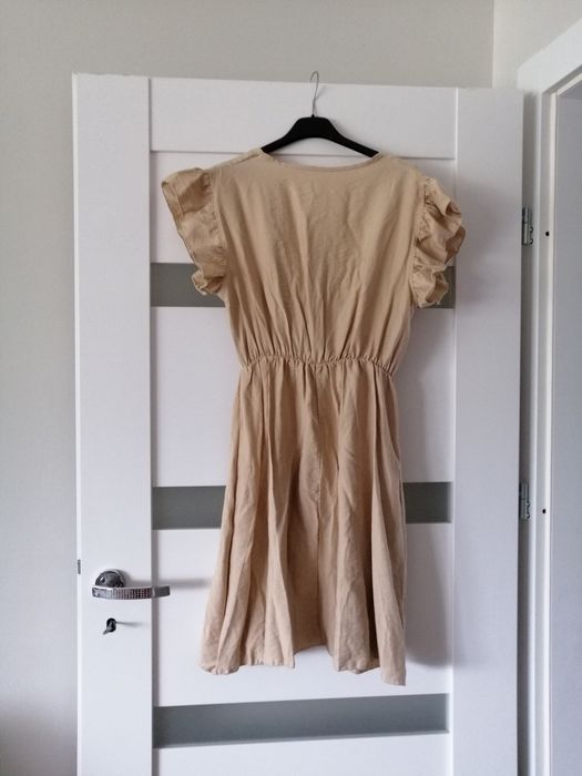 Sukienka beżowa wiskoza xs s m