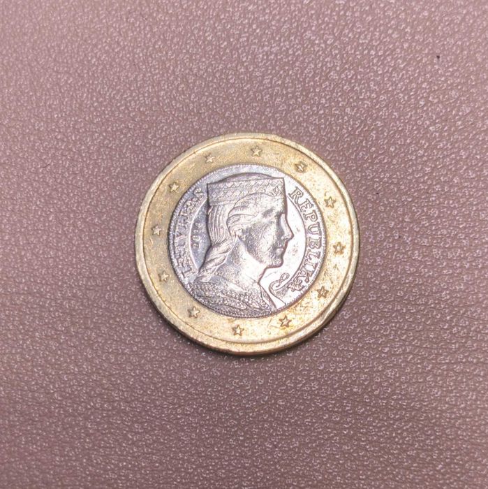 Moeda de 1€ - Letónia 2014
