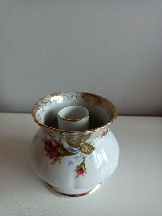 Zestaw porcelanowy Chodzież świecznik dzbanuszek 5 elementów