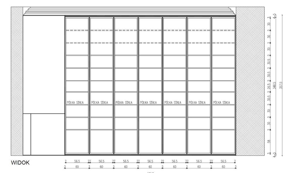 Biblioteka/regał z półkami na książki