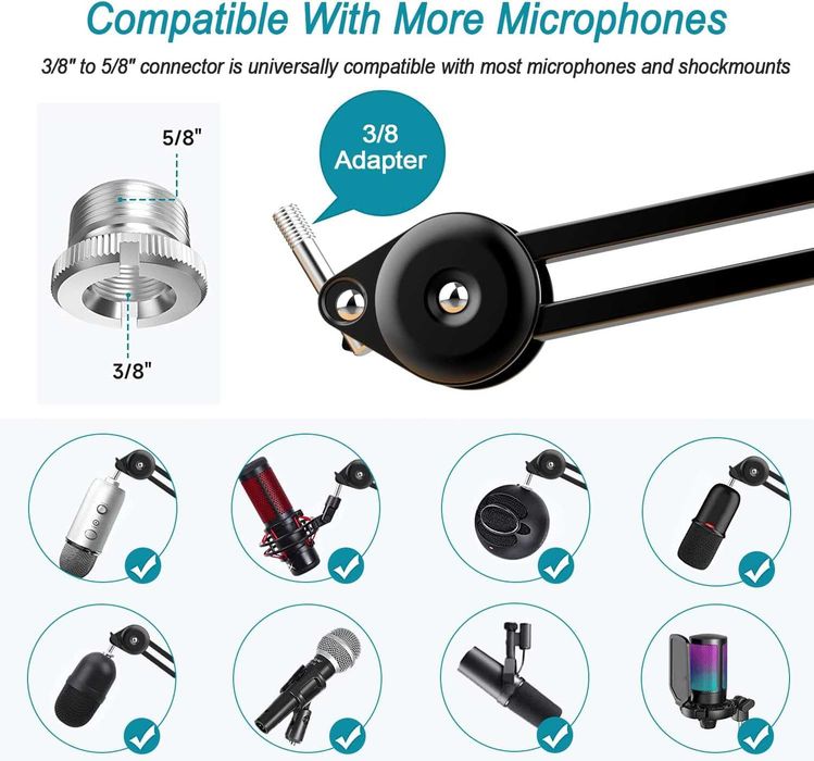 Wysięgnik ramienia mikrofonu, profesjonalny stojak mikrofonowy
