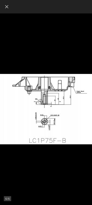 Silnik Loncin LC1P75F 22,22x62mm żeliwna tule