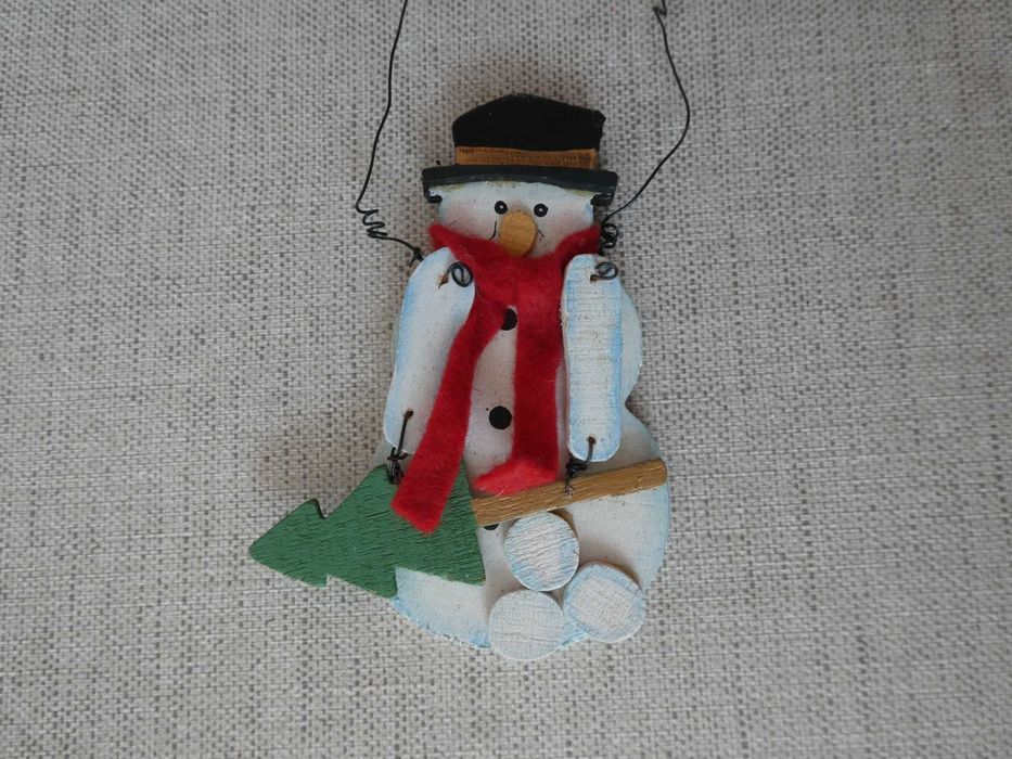 Conjunto de Natal: Boneco de Neve Articulado + Meia de Presentes