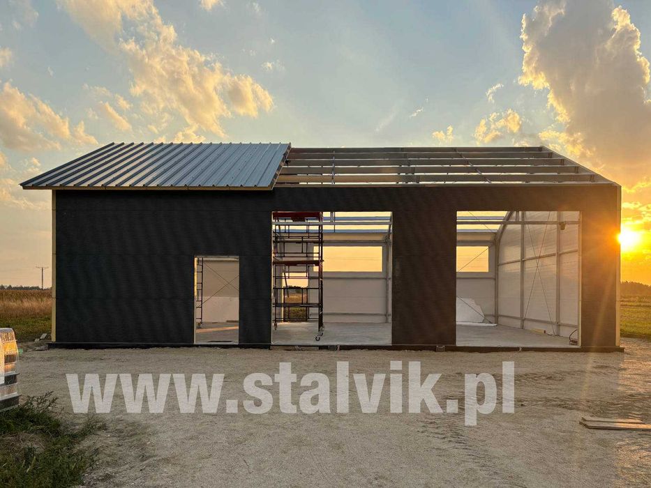 Hala Garaż 7x12x4 Płyta warstwowa ocynk