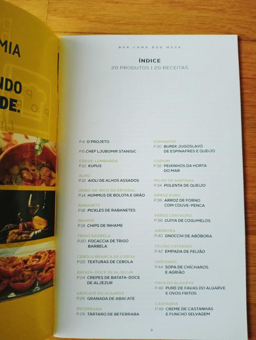 Caderno de receitas de produtos Portugueses
