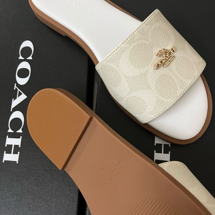 Шлепанцы Coach женские шлепки Коач