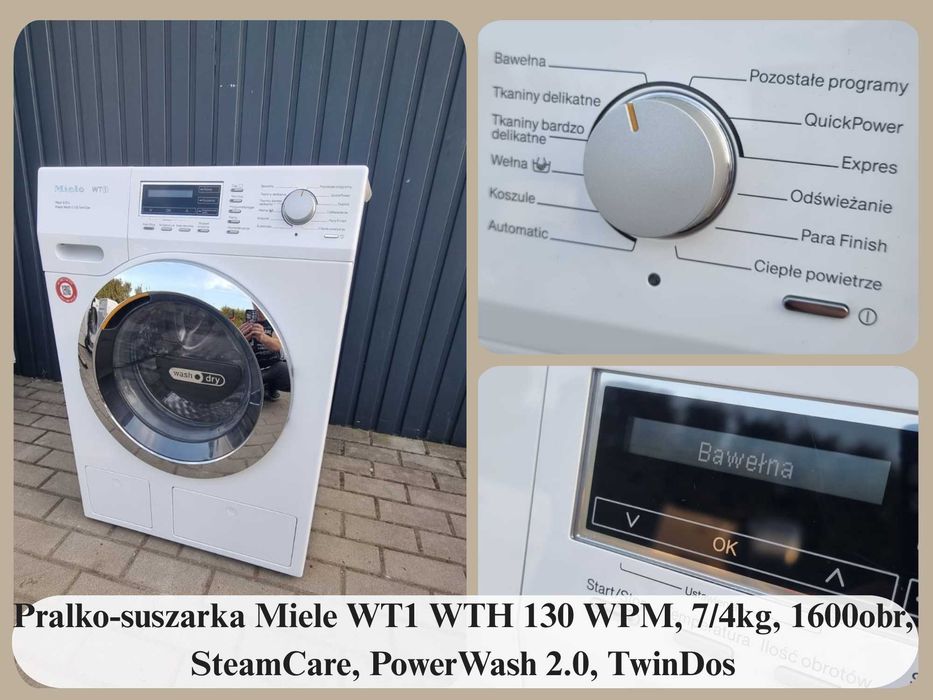 Pralko-suszarka Miele WT1 WTH 130 WPM, 7/4kg, SteamCare,PWash 2.0,TDos