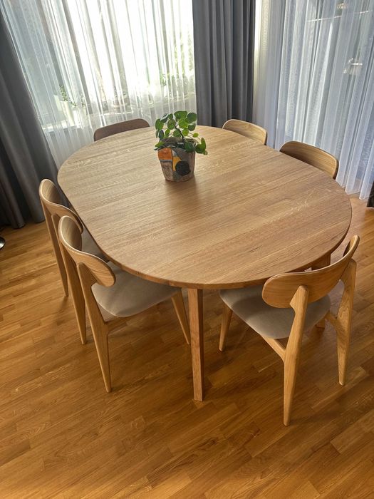 Krzesło dębowe- Krzesło tapicerowane- Krzesło drewniane- od ręki