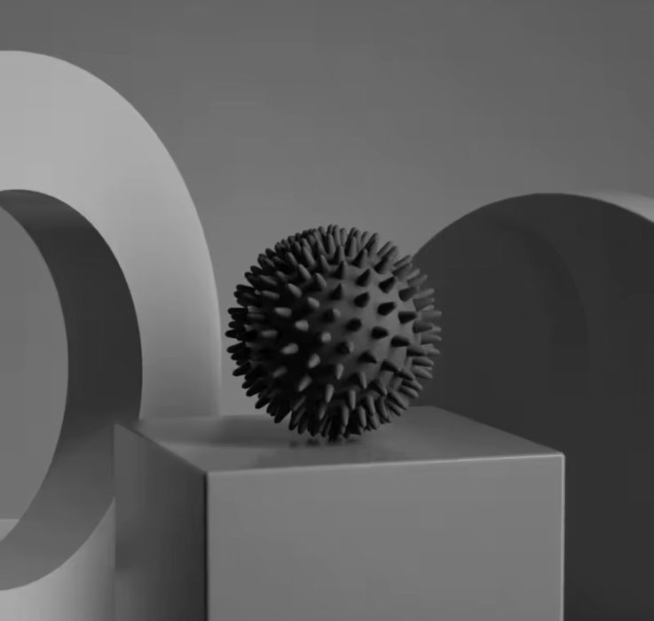 Мяч для массажа тригерных точек с шыпами