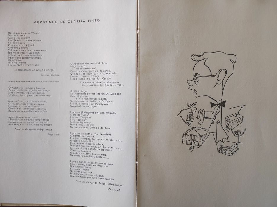 Livro de curso da Faculdade de Medicina do Porto 54-60.
Texto e ca