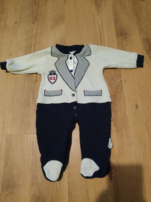 Elegancki Pajacyk 56cm niemowlęcy do chrztu