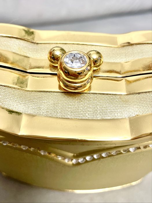 Zlota torebka elegancka kryształy bigiel cyrkonie