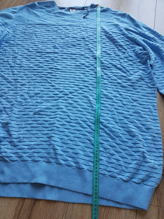 7XL Jack's męski sweter bawełniany duży 100% cotton sweterek niebieski