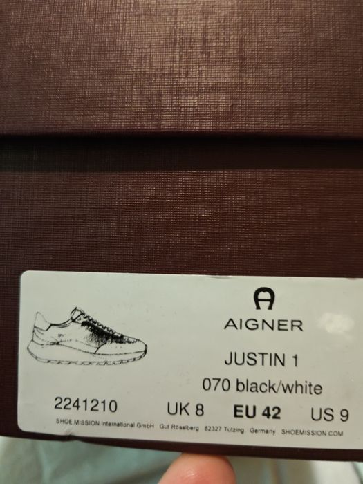 Sprzedam nowe buty męskie Aigner Justin 1 czarne w pudełku.