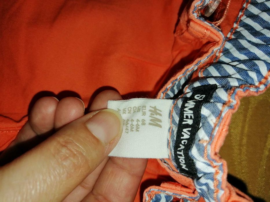 Calções, H&M, 4-6 meses