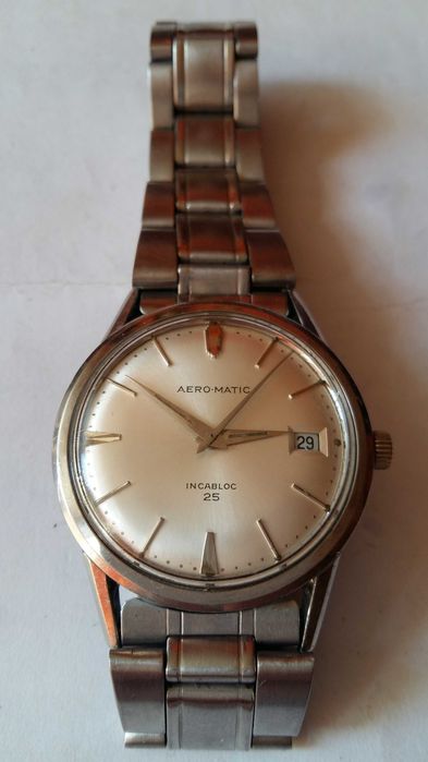 Zegarek Aero-Matic Aut. Watch 25 jewels stal nie srebro super stan.