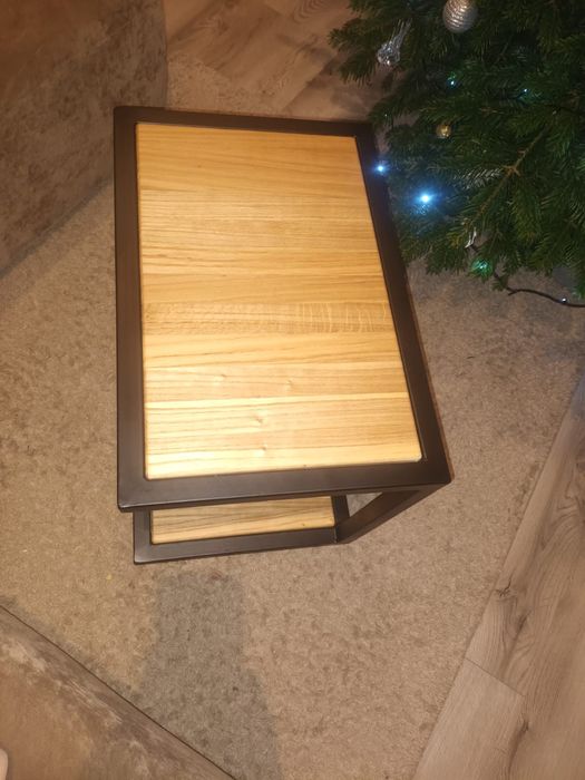 Stolik dębowy kawowy typu loft